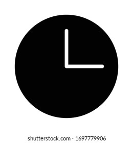 Icono de reloj Diseño vectorial de glifo