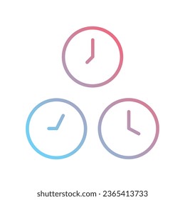 Symbol für den Farbverlauf-Verlauf der Uhr 