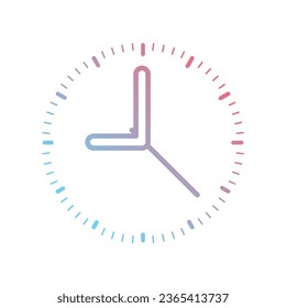 clock icon gradient icon stock illustration 