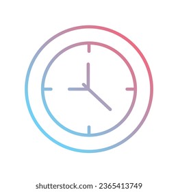 clock icon gradient icon stock illustration 