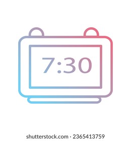 clock icon gradient icon stock illustration 