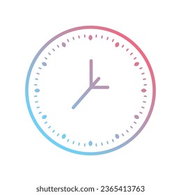 clock icon gradient icon stock illustration 
