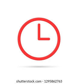 Clock icon, graphic design template, vector illustration