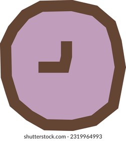 clock icon hand drawn simple one
