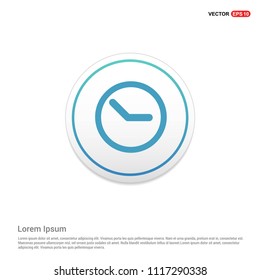 Clock Icon Hexa White Background icon template - Free vector icon