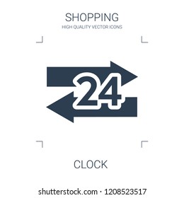 clock icon. high quality filled clock icon on white background. from shopping collection flat trendy vector clock symbol. use for web and mobile
