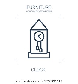 clock icon. high quality line clock icon on white background. from furniture collection flat trendy vector clock symbol. use for web and mobile
