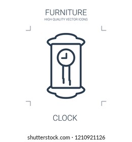 clock icon. high quality line clock icon on white background. from furniture collection flat trendy vector clock symbol. use for web and mobile
