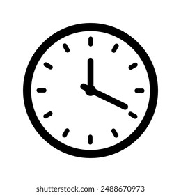 Clock icon illustrated on background