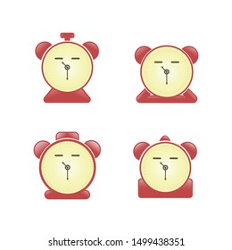 clock icon with an illustration of expression