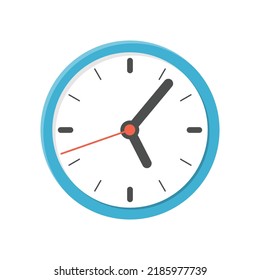 Clock icon illustration in flat style. Watch face vector illustration on isolated background. Time alarm sign business concept.