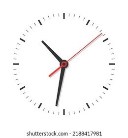 Clock icon illustration in flat style. Watch face vector illustration on isolated background. Time alarm sign business concept.