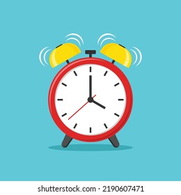 Clock icon illustration in flat style. Watch face vector illustration on isolated background. Time alarm sign business concept.