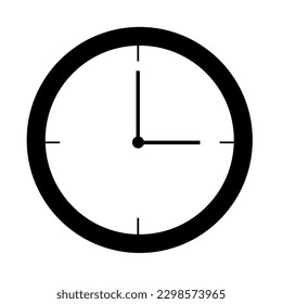 Ilustración de icono de reloj en estilo plano