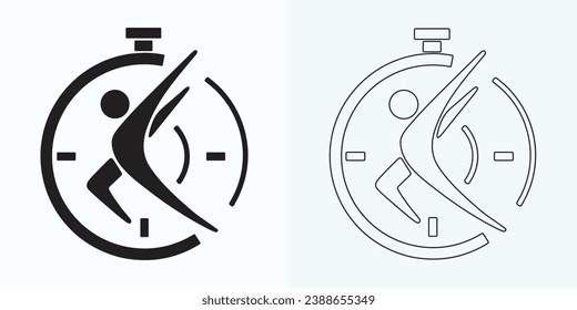 Clock icon illustration in flat style. Watch face vector illustration on isolated background. Time alarm sign business concept.