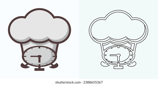 Clock icon illustration in flat style. Watch face vector illustration on isolated background. Time alarm sign business concept.