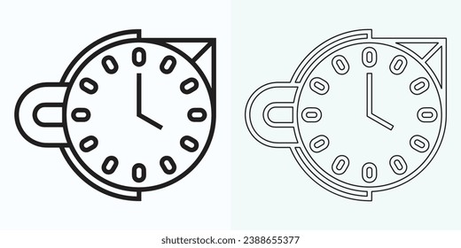 Clock icon illustration in flat style. Watch face vector illustration on isolated background. Time alarm sign business concept.