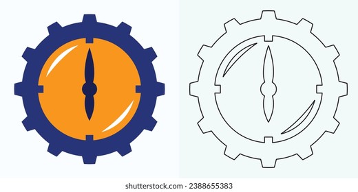 Clock icon illustration in flat style. Watch face vector illustration on isolated background. Time alarm sign business concept.