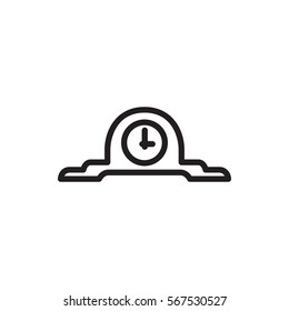 clock icon illustration isolated vector sign symbol