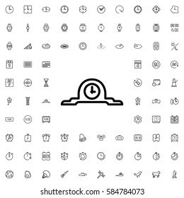clock icon illustration isolated vector sign symbol. Time icons set.