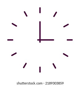 ilustración de icono de reloj sobre blanco