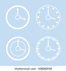 Clock icon illustration - stock vector
