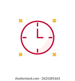 Clock icon illustration. Time icon. Icon vector illustration. 