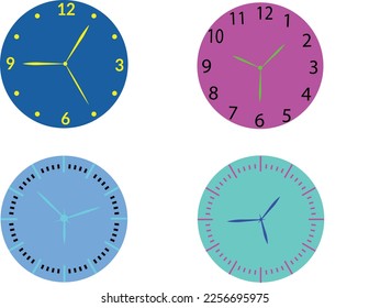 Clock icon image, Clock icon vector isolated transparent, Clock in flat style, Clock icon in flat style, timer on white background. Business watch, design element for your project.