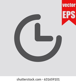 Clock icon info graphic isolated in flat style.Vector illustration.