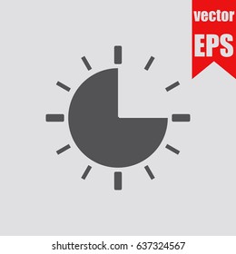 Clock icon infographic isolated in flat style.Vector illustration.