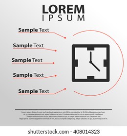 clock icon. clock infographics template