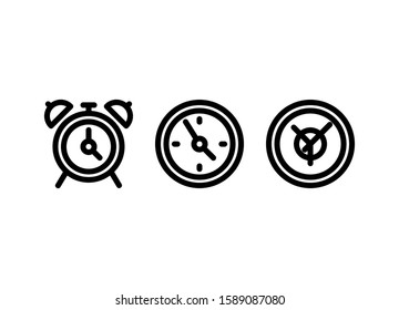 Clock Icon. Islamic & Ramadan Icon Set Vector Logo Symbol.
