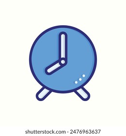 clock icon, isolated blue ui icon