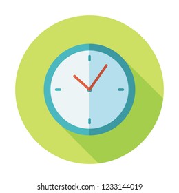 Clock Icon, Isolated. Flat Design