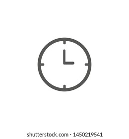 Clock icon isolated. Flat design. Vector Illustration