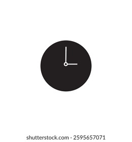 Clock icon, isolated. Flat design.