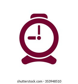 Clock   icon,  isolated. Flat  design.