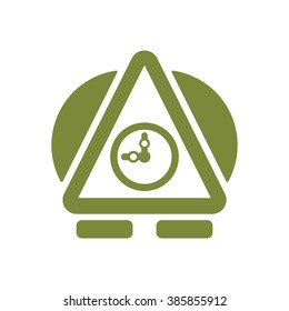 Clock  icon,  isolated. Flat  design.