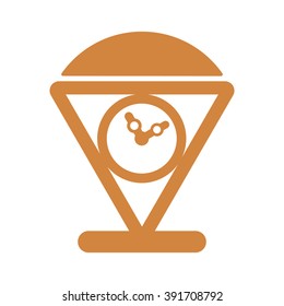Clock  icon,  isolated. Flat  design.