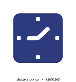 Clock    icon,  isolated. Flat  design.