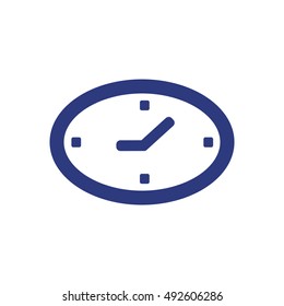Clock    icon,  isolated. Flat  design.
