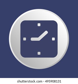 Clock    icon,  isolated. Flat  design.