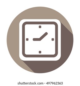 Clock    icon,  isolated. Flat  design.