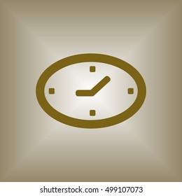 Clock    icon,  isolated. Flat  design.