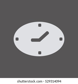 Clock   icon,  isolated. Flat  design.