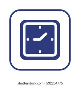 Clock   icon,  isolated. Flat  design.