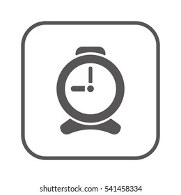 Clock  icon,  isolated. Flat  design.