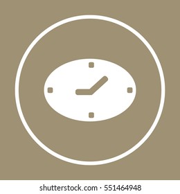 Clock   icon,  isolated. Flat  design.