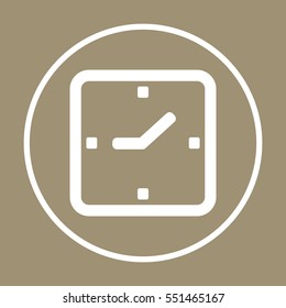 Clock   icon,  isolated. Flat  design.
