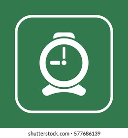 Clock  icon,  isolated. Flat  design.